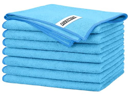 Blue Microfiber Cleaning Cloth (8pk / Blue)