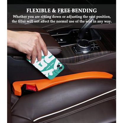 Super Flexible Car Seat Gap Filler (Orange)