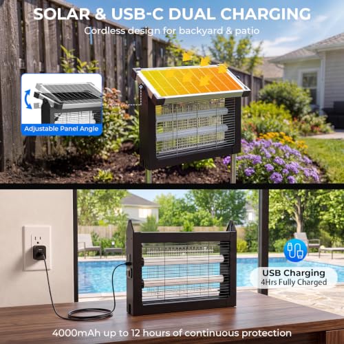 Solar Bug Zapper (Black)