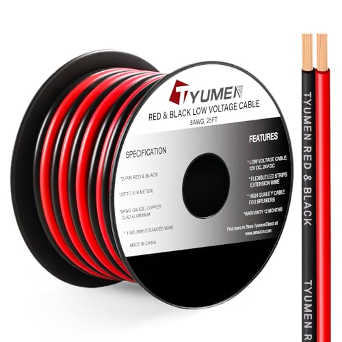 8 Gauge Wire 25FT (25 Feet / 8/2 Gauge)