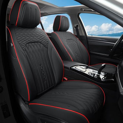 Car Seat Covers Full Set (Light-Black / Front Pair)