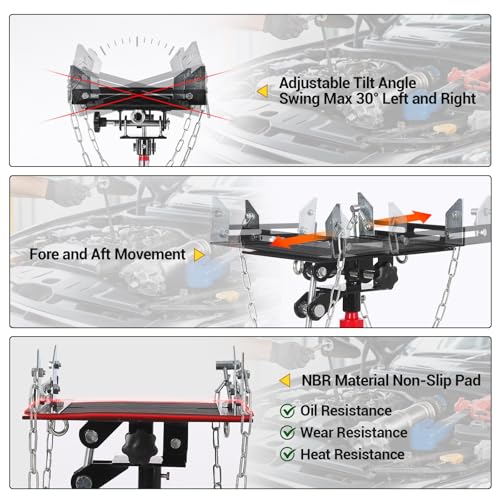 Dual Plunger Hydraulic Transmission Jack 1322lbs Capacity (1322 LBS / Red)
