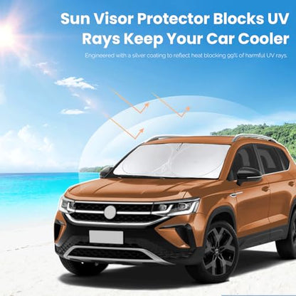 Windshield Sunshade for VW Volkswagen Taos 2022 2023 2024 2025 2026 Shield (Fit VW Taos 22-26)