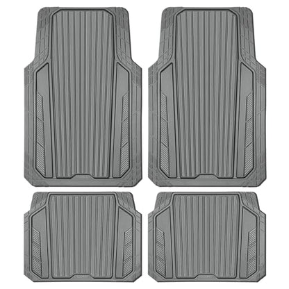 Heavy Duty Sporty Rubber Car Mats (gray)