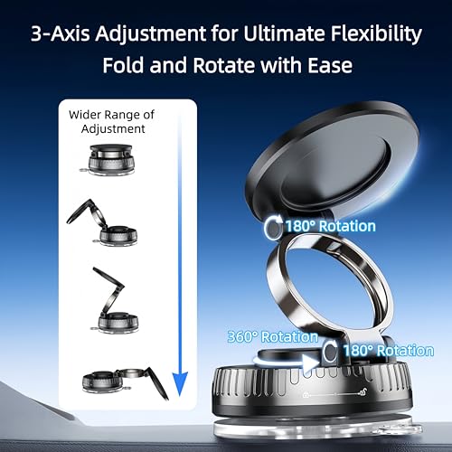 Magnetic Car Phone Mount for MagSafe (C. J36-White Base)