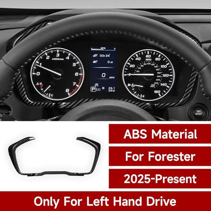 Car ABS Center Console Instrument Dashboard Panel Trim Cover Only for 2025 2026 Subaru Forester Carbon Fiber Interior Accessories (Instrument Dashboard Decal)