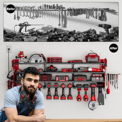 Power Tool Organizer Wall Mount (Red)