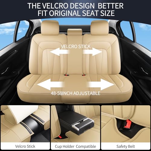 Car Seat Covers Full Set (Full Set / Beige)