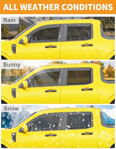 in Channel Window Visors Rain Guards for Ford Maverick 2022 (Fit for 2022-2026 Ford Maverick)