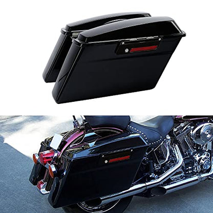 Motorcycle Saddle bags Hard Saddlebags For Harley Touring 1993 (Vivid Black W/ Black Latches# / Standard)