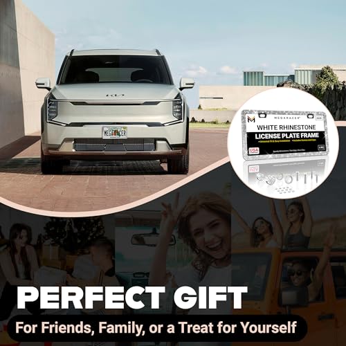 Sparkly Bling License Plate Frame for Women (1 Piece)