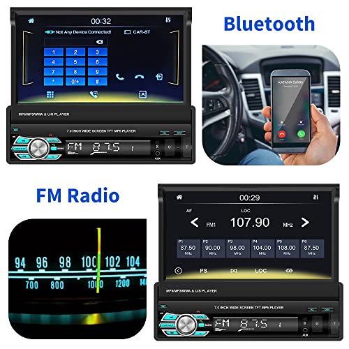7'' Single Din Carplay Car Stereo (USB, Carplay)