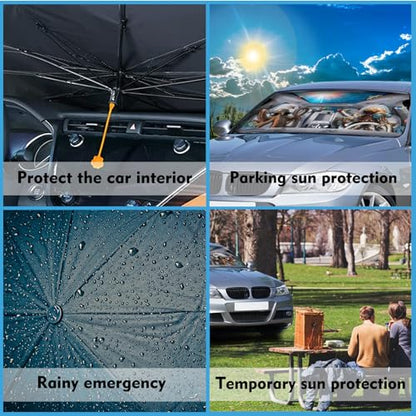 Funny Octopus Car Windshield Sun Shade Umbrella Car Windshield Foldable Car Umbrella Sun Shade Cover Heat Reflective Sun Visor Blocks UV Rays Front Window Shade (One Size / Funny Octopus)