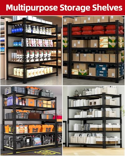 3250 LBS Heavy Duty Garage Storage Shelves Adjustable Shelf (48" W x 24" D x 72" H)