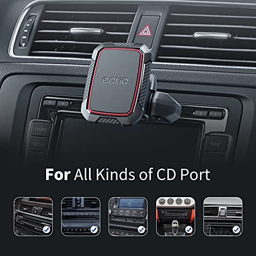 Magnetic CD Phone Mount with 6 Strong Magnets for Car CD Player (Black-Red)