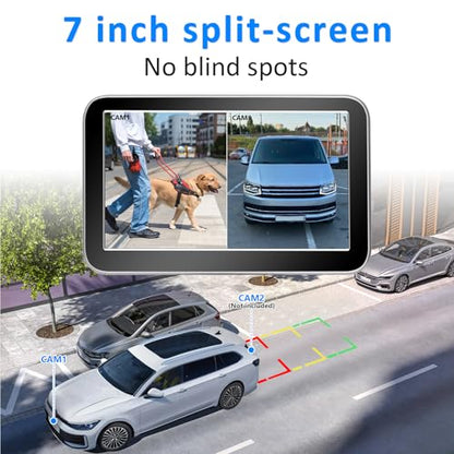Wireless Backup Camera for Truck (7 Inch Monitor)