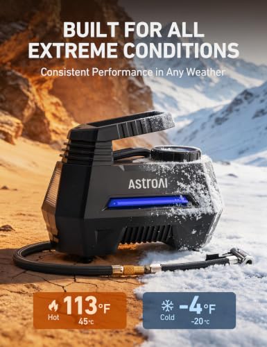 AIRUN H Tire Inflator Portable Air Compressor (Large / Blue)