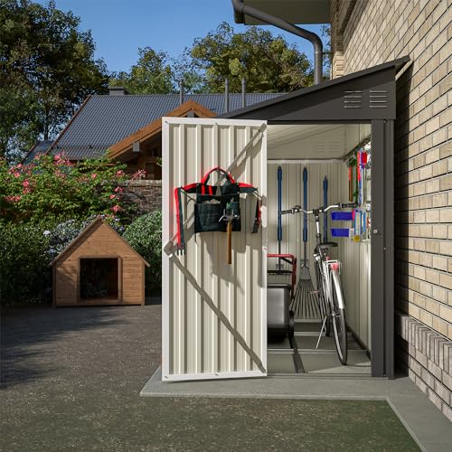 Shed Lean to Storage Shed (Black / 4 X 8FT)