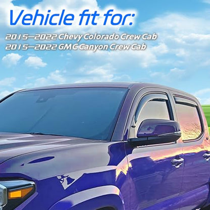 in Channel Rain Guards for 2015 (For 15-22 Colorado Crew Cab)