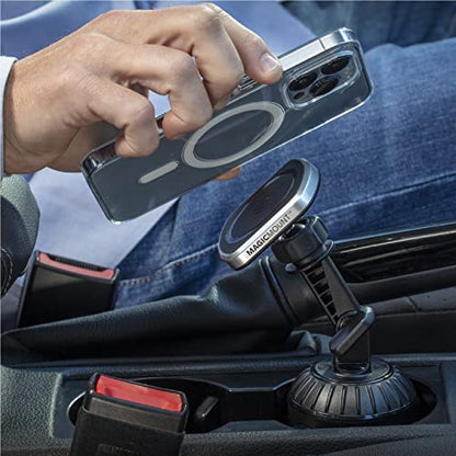 MP2CUPM SP MagicMount Pro2 Cup Holder Magnetic Cell Phone Holder Car Mount Kit Compatible with MagSafe (1 Pack)