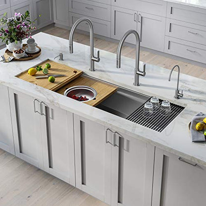 Stainless Steel 57 in Undermount Kitchen Sink KWU210 (Stainless Steel / 57 inch / Sink)