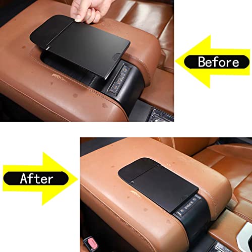 Car Armrest Hidden Storage Box Compatible with Toyota Tundra 2014 (Matte Black)
