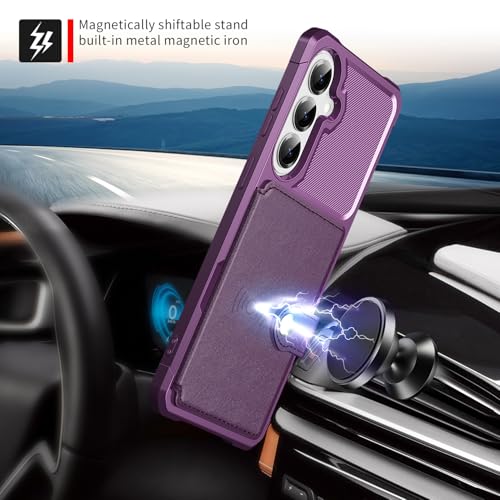 For Samsung Galaxy S26 Plus Card Holder Case (Purple / Galaxy S26 Plus)