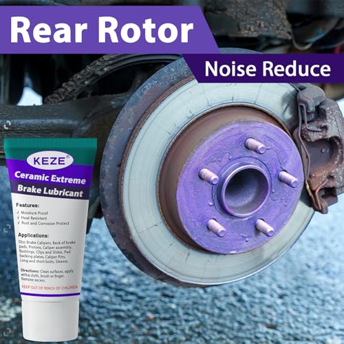 Ceramic Brake Grease Lubricant for Automotive Extreme Break Lube Caliper Parts Sliding Pin Pad Assembly (1 Pack / Ceramic Brake Grease)