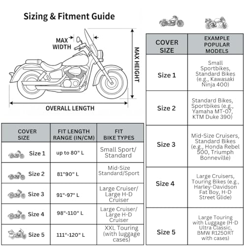 Supreme Motorcycle Storage Cover 5 (Fits up to 80"L)