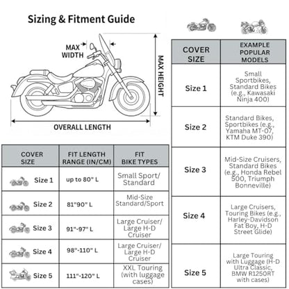 Supreme Motorcycle Storage Cover (Fits up to 90"L)