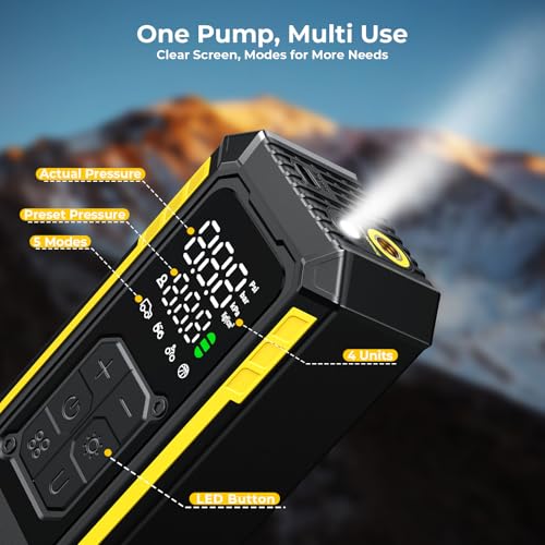 Tire Inflator Portable Air Compressor (Black)