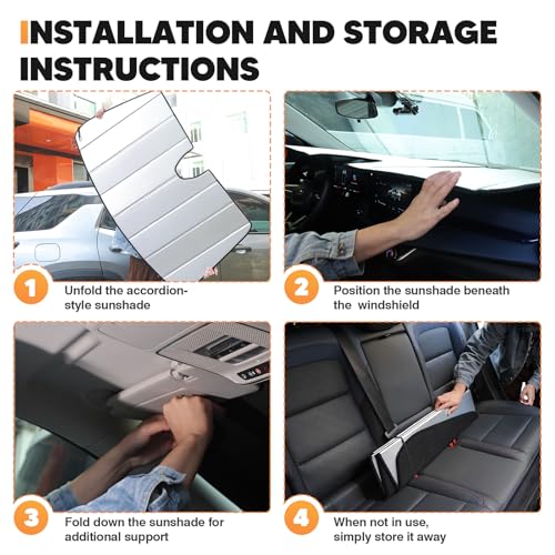 Windshield Sun Shade Compatible for Toyota RAV4 2019 (FOR | Thickened Toyota RAV4 2019-2025)