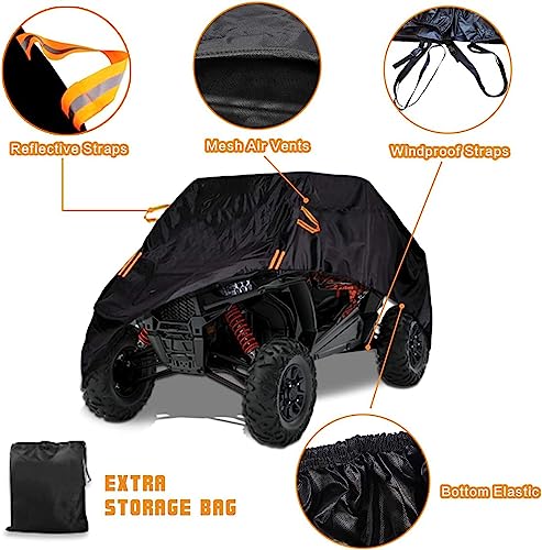 UTV Cover Waterproof Heavy Duty Oxford Cloth All Weather Protection Covers 2 (Black / Small)