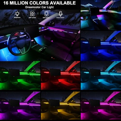 Dreamcolor Acrylic Interior Car LED Strip Light with Wireless APP (Dreamcolor 10 in 1)