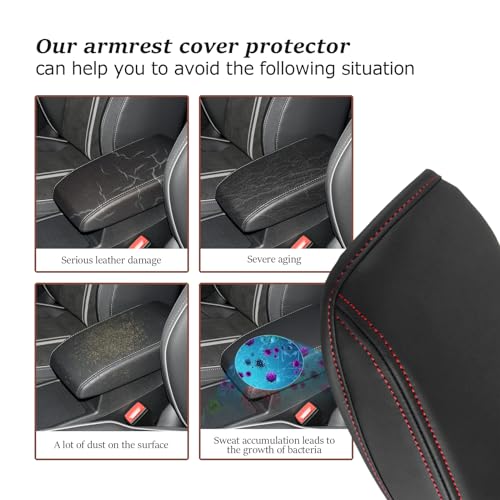 for 2013 2019 Volkswagen VW Golf 7 MK7 MK7.5 Central Console Armrest Rest Pad 2019 Golf 7 MK7 MK7.5 Center Console Seat Box Cover Protector Automotive Car Center Console Soft Cushion (2013-2019 Golf)