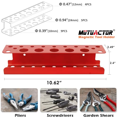 Magnetic Screwdriver Rack (Red Screwdrivers Holder)