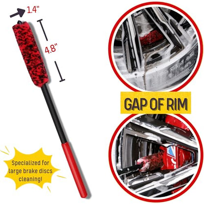 Wheel Brush Kit 3 Pack (3-Pack / Red/Black)