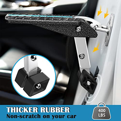 Universal Car Door Step for Car Roof Access (White Black)
