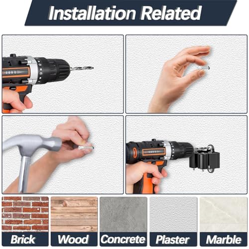 Broom Holder Wall Mount 50 Pack (50 / Black)