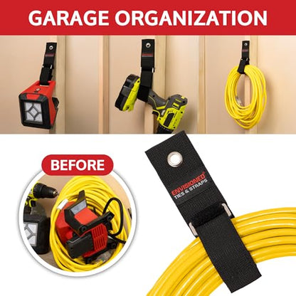 Heavy Duty Hanging Storage Cinch Straps with Metal Buckle (1.5" x 20")
