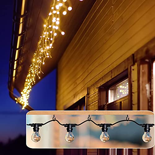 48 PCS Q Hanger Hooks with Safety Buckle (Black / 48 Pcs)