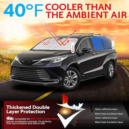 Windshield Sun Shade for 2021 (for 2021-2026 Sienna)