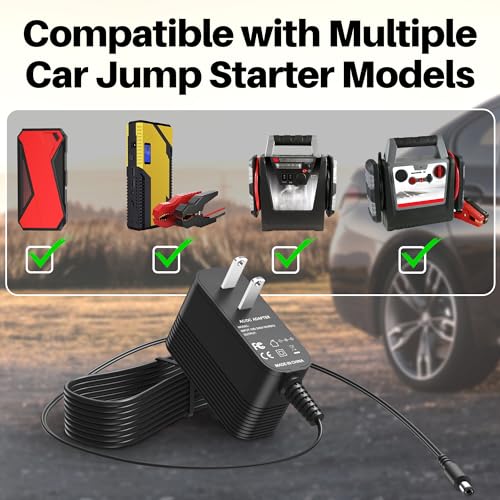 15V Power Cord for Gooloo Jump Starter Charger for Booster Jump Starter