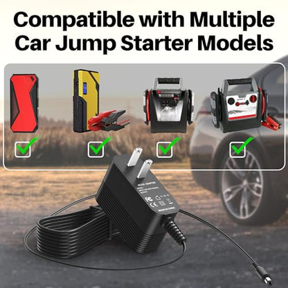 15V Power Cord for Gooloo Jump Starter Charger for Booster Jump Starter