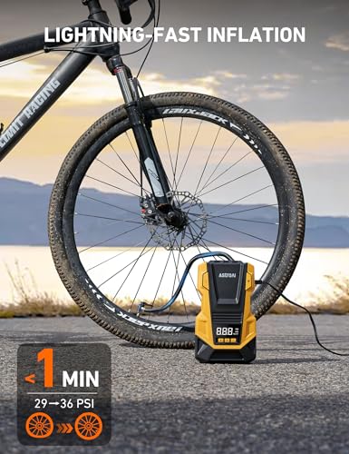 Tire Inflator Portable Air Compressor (Yellow)