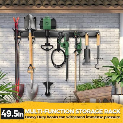 49.5"Garage Tool Organizer Wall Mount 500lbs Garden Tool Organizer (49.5inch)