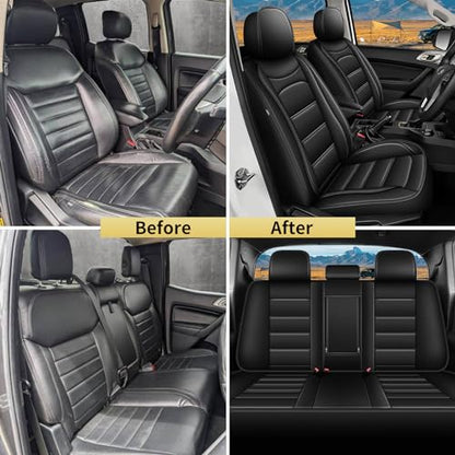 Custom Fit for Ford Ranger Seat Covers 2026 2025 (5 Seats #017 Black)