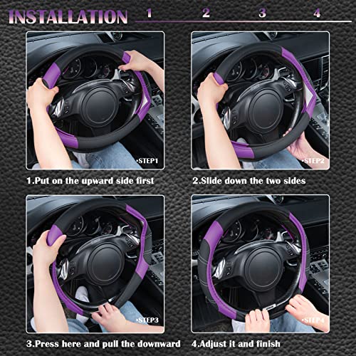 Line Rider Microfiber Leather Sporty 14.5 (Black＆Purple / Standard[14.5"-15"])