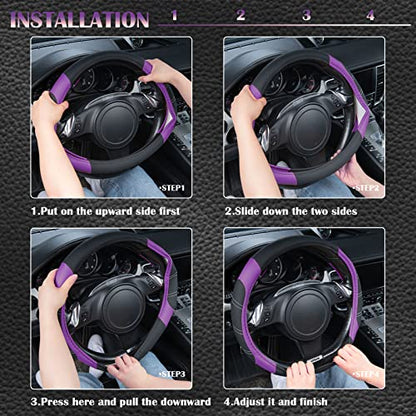 Line Rider Microfiber Leather Sporty 14.5 (Black＆Purple / Standard[14.5"-15"])