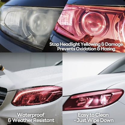 16 x 60 Inches Headlight Taillight Car Tint Vinyl Film (16in x 60in / Passion Red)